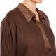 Persona by Marina Rinaldi Linen Satin Trim Top Brown 