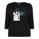 PERSONA BY MARINA RINALDI EMBELLISHED TOP BLACK
