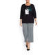 PERSONA BY MARINA RINALDI EMBELLISHED TOP BLACK