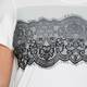 PERSONA BY MARINA RINALDI WHITE T-SHIRT WITH LACE