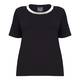 PERSONA black jersey TOP with metallic trim