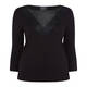 PERSONA BY MARINA RINALDI BLACK LACE INSERT TOP