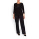 PERSONA BY MARINA RINALDI BLACK LACE INSERT TOP