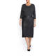 PERSONA BY MARINA RINALDI LUREX STRIPE TOP BLACK AND GREY