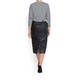 PERSONA BY MARINA RINALDI LUREX STRIPE TOP BLACK AND WHITE