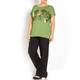 PERSONA BY MARINA RINALDI leaf print TOP with gold motif