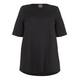 PERSONA black fluid jersey v-neck TOP