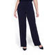 PERSONA BY MARINA RINALDI NAVY FRONT CREASE FRONT ZIP TROUSERS