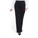 PERSONA BY MARINA RINALDI BLACK FRONT CREASE FRONT ZIP TROUSERS