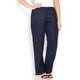PERSONA by marina rinaldi NAVY pure LINEN PULL ON TROUSERS 