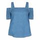 PERSONA BY MARINA RINALDI DENIM COLD SHOULDER TUNIC