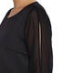 PERSONA BY MARINA RINALDI BLACK TOP WITH LACE HEM
