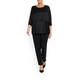 PERSONA BY MARINA RINALDI BLACK TOP WITH LACE HEM