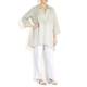 PERSONA beige linen TUNIC with collar