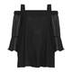 PERSONA BY MARINA RINALDI black cold shoulder Tunic