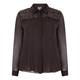 PERSONA BY MARINA RINALDI SEQUIN YOKE SHIRT ESPRESSO