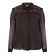 PERSONA BY MARINA RINALDI SEQUIN YOKE SHIRT ESPRESSO