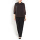 PERSONA BY MARINA RINALDI SEQUIN YOKE SHIRT ESPRESSO