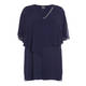 PERSONA BY MARINA RINALDI JEWEL EMBELLISHED NAVY TUNIC