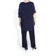 PERSONA BY MARINA RINALDI JEWEL EMBELLISHED NAVY TUNIC