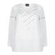 PERSONA BY MARINA RINALDI WHITE EMBELLISHED TUNIC