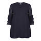 PERSONA BY MARINA RINALDI RUFFLE SLEEVE TUNIC NAVY