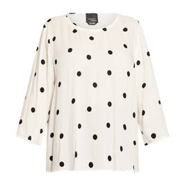 Persona by Marina Rinaldi White Spot Print Tunic  - Plus Size Collection