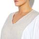 PERSONA white pure cotton and linen panel TUNIC