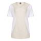 PERSONA white pure cotton and linen panel TUNIC