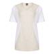 PERSONA white pure cotton and linen panel TUNIC