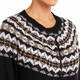 PERSONA BY MARINA RINALDI FAIRISLE LUREX CARDIGAN BLACK