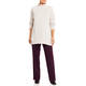 PERSONA BY MARINA RINALDI STRIPED TROUSER WINE