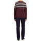 PERSONA BY MARINA RINALDI FAIRISLE LUREX SWEATER WINE