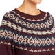 PERSONA BY MARINA RINALDI FAIRISLE LUREX SWEATER WINE