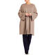 PIAZZA DELLA SCALA KNITTED JACKET WITH SCARF TAUPE