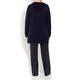 PIAZZA DELLA SCALA LONG NAVY TEXTURED CARDIGAN