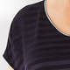 PIAZZA DELLA SCALA SATIN STRIPE TOP NAVY