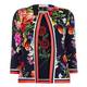 PIERO MORETTI FLORAL JERSEY TWINSET EMBELLISHED 