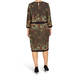 PIERO MORETTI SCOOP NECK PRINT DRESS
