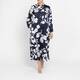 Piero Moretti Satin Viscose Dress Navy