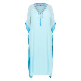 Piero Moretti Kaftan Embellished Dress Blue - Plus Size Collection