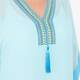 Piero Moretti Kaftan Embellished Dress Blue