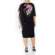 PIERO MORETTI ORCHID PRINT CHIFFON LAYER DRESS