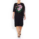 PIERO MORETTI ORCHID PRINT CHIFFON LAYER DRESS