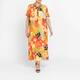 Piero Moretti Tropical Print Jersey Dress