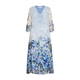 Piero Moretti Georgette Floral Dress Blue