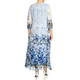 Piero Moretti Georgette Floral Dress Blue