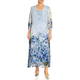 Piero Moretti Georgette Floral Dress Blue