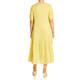 Piero Moretti Pure Linen Embroidered Dress Yellow