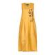 PIERO MORETTI EMBROIDERED PURE LINEN DRESS